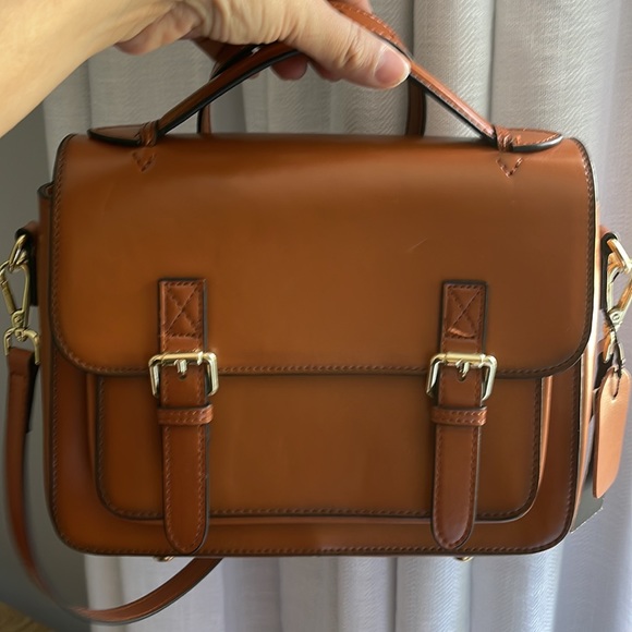 Anna Caí Genuine Lather Top Handle Crossbody Bag - Picture 10 of 12